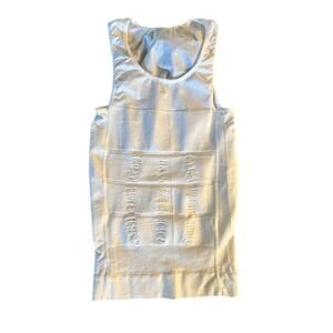 Men’s The Natural Posture Compression/Corrector White Tank Top – Size M